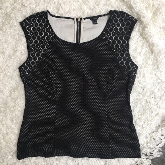 Ann Taylor Tops - [Ann Taylor] B&W Patterned Top